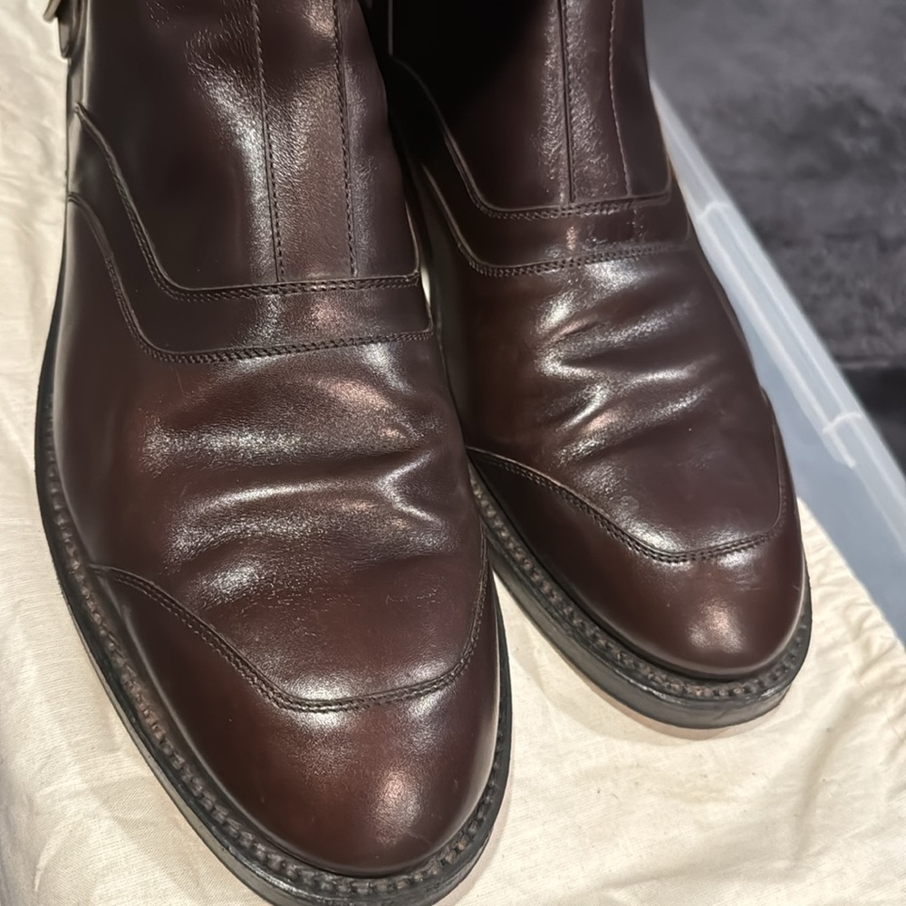 Salvatore Ferragamo brown Tramezza boots size 12D - Picture 6 of 9